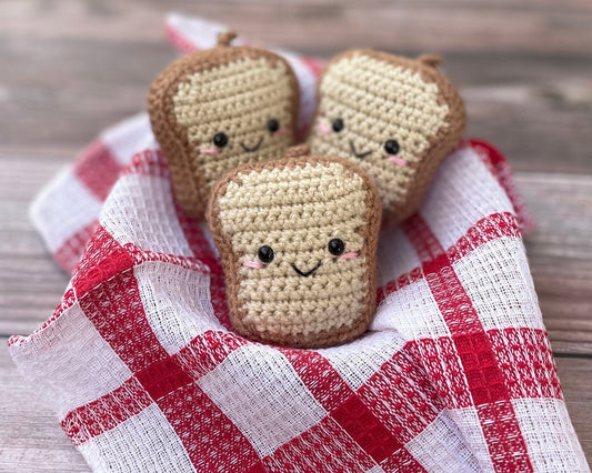 Crochet Bread Toast Keychain